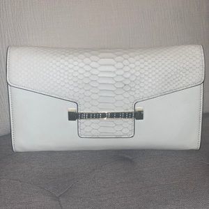 Vince Camuto white envelope clutch